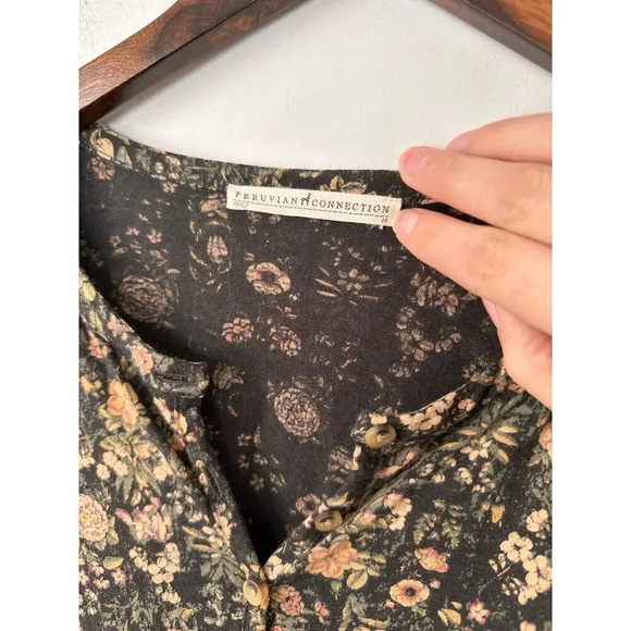 Peruvian Connection Alpine Flower Tunic Relaxed Size M - Picture 4 of 4